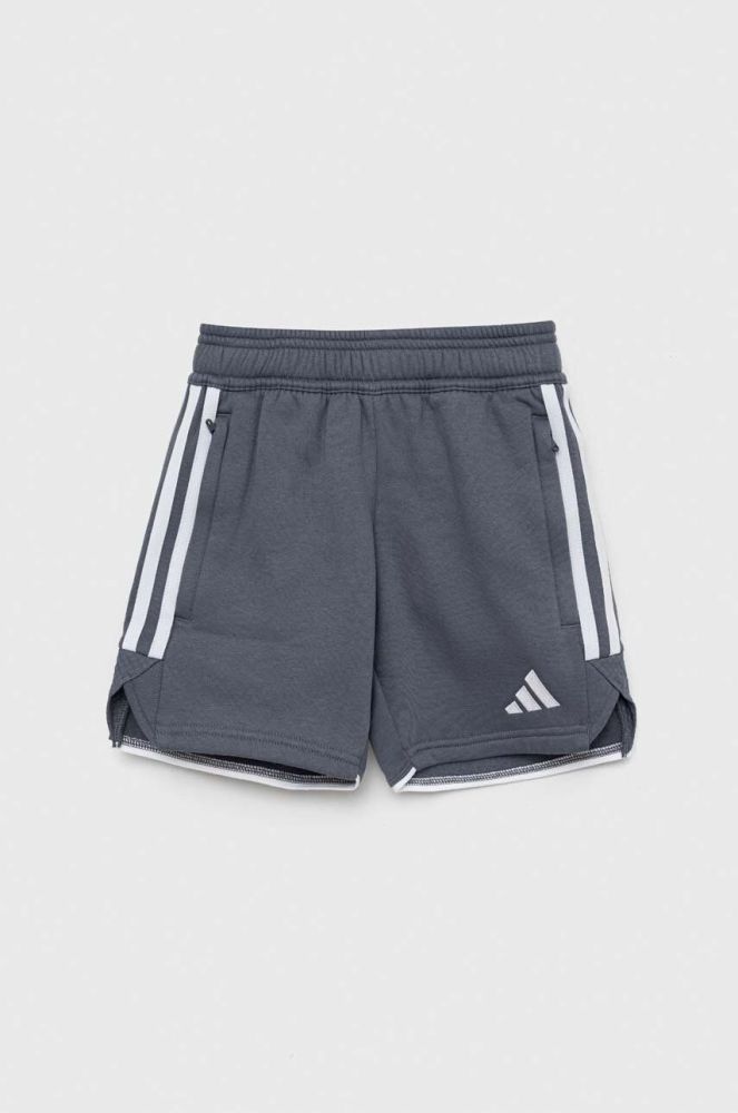Дитячі шорти adidas Performance TIRO23L колір сірий регульована талія