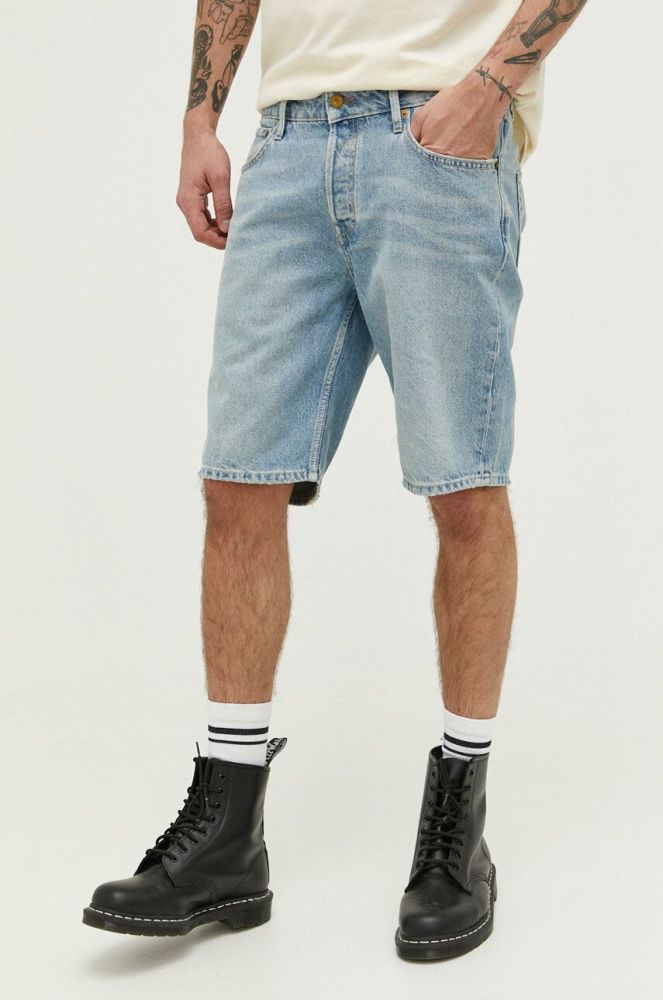 Джинсові шорти Superdry чоловічі колір блакитний (3163773)