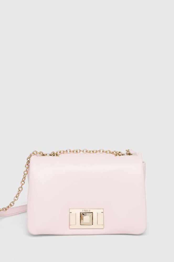 Шкіряна сумочка Furla колір рожевий (3145344)