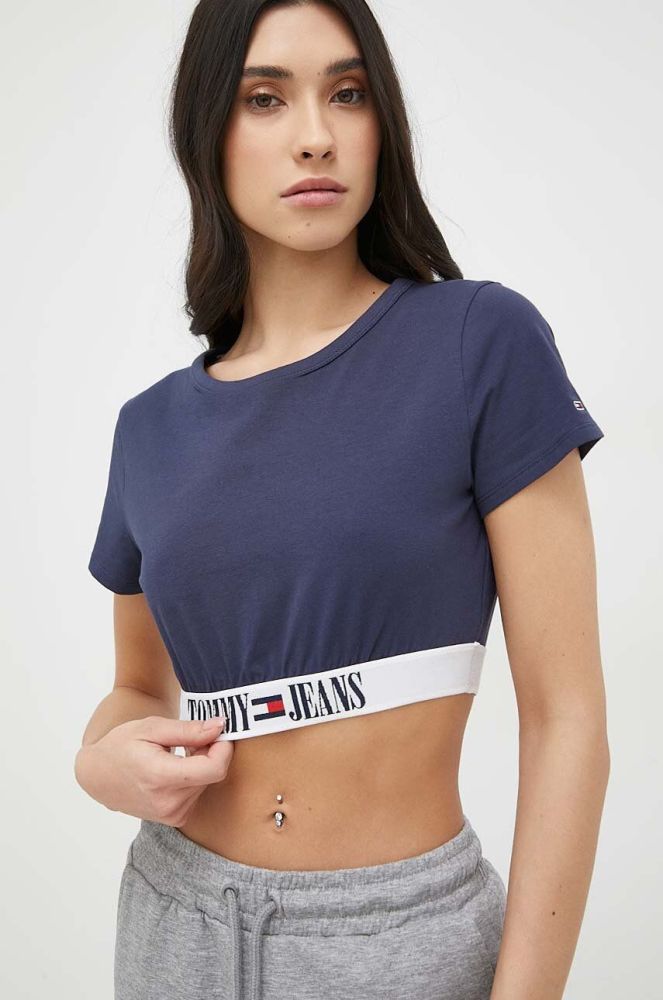 Бавовняна футболка Tommy Jeans колір синій (3023801)