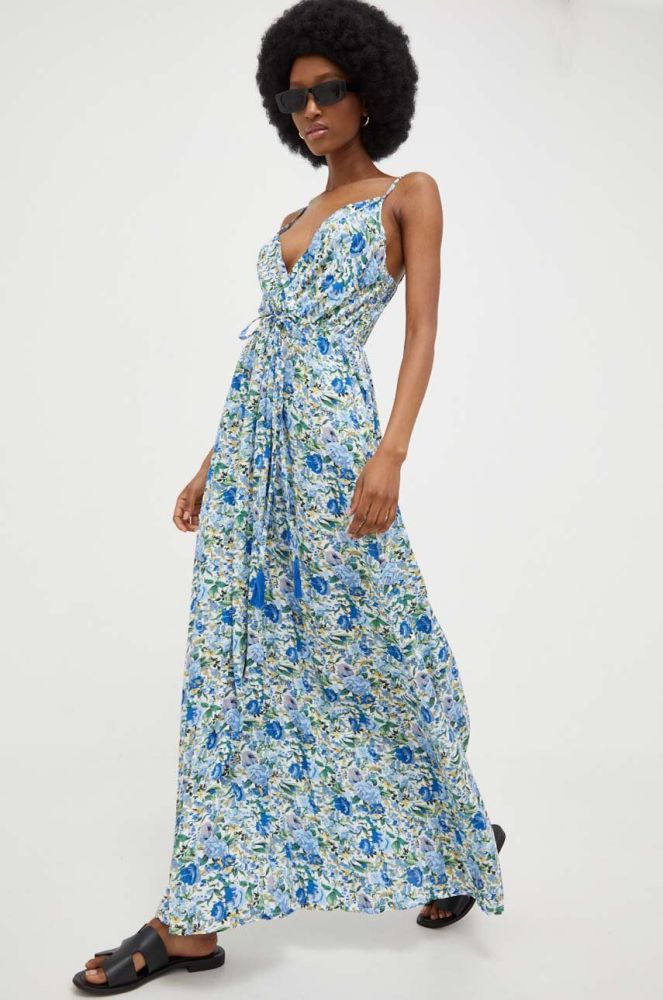 Сукня Answear Lab maxi розкльошена колір блакитний (3314431)